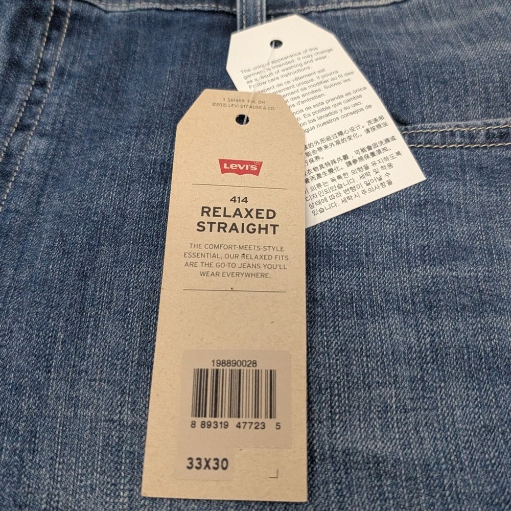 NWT Levi's 414 Relaxed Fit Straight Leg Mid Rise Jeans Women's Size 33x30 - Picture 5 of 16